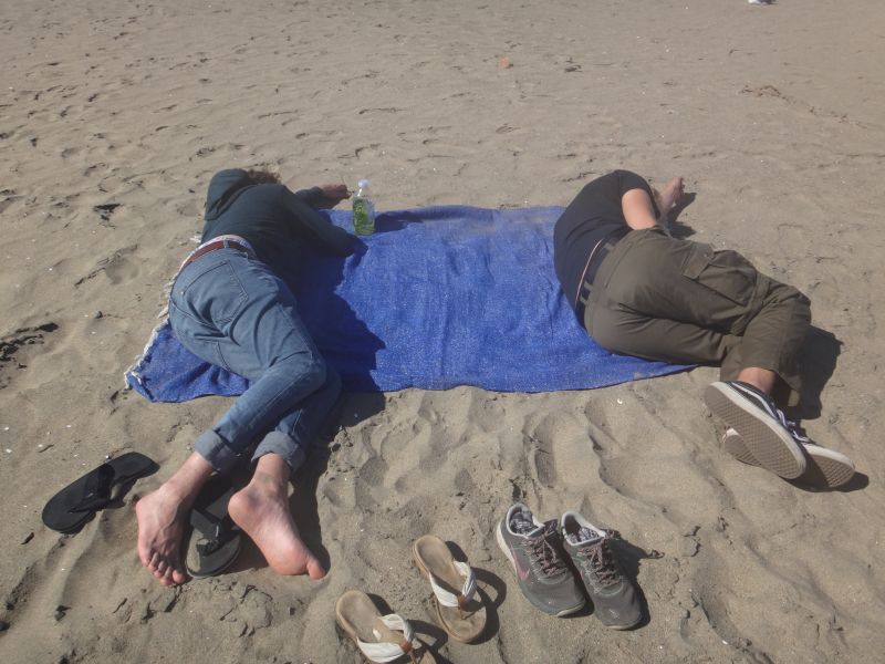 Nickerchen am Strand  
